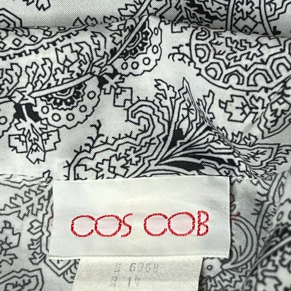 Vintage black and white paisley print blouse - Picture 7 of 7